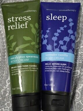 Bath & Body Works Aromatherapy Body Cream Bundle (Sleep & Stress Relief)
